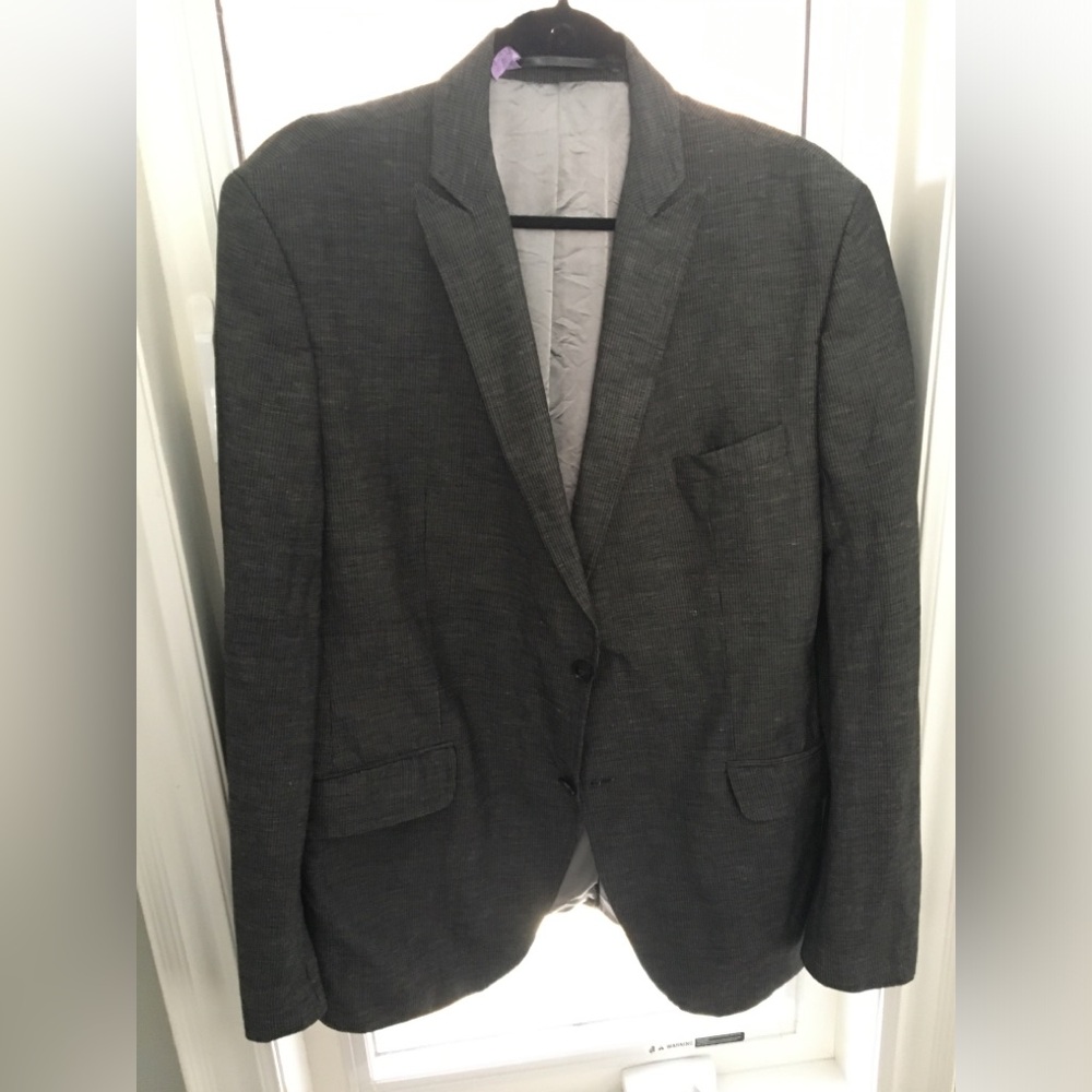 Mens linen blend single breasted  blazer